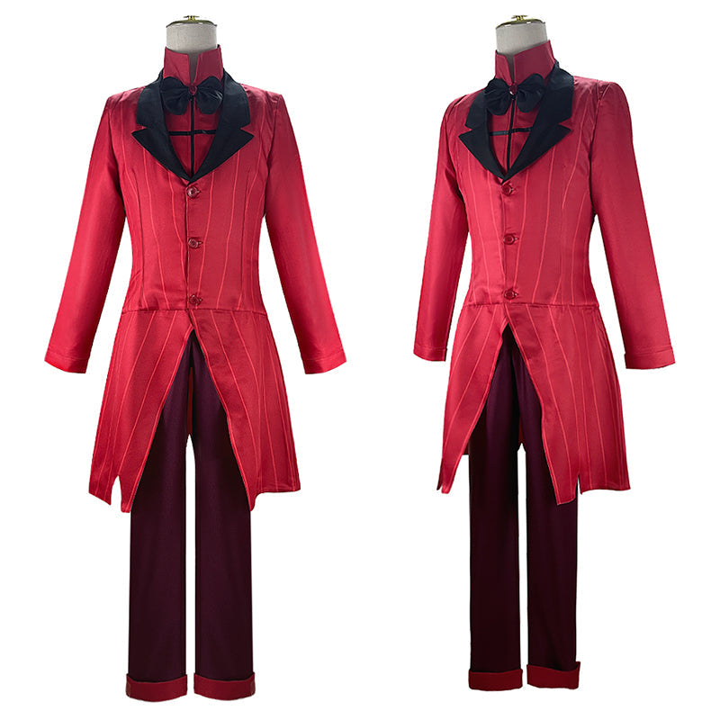 Hazbin Hotel Alastor Cosplay Outfit Alastor Red Wig Halloween Carvinal Suit - Image 3