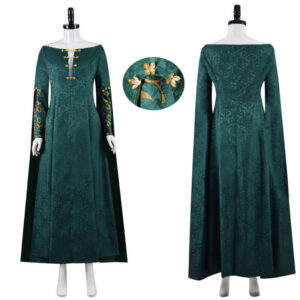 House of The Dragon Alicent Hightower Costume Green Cape Cosplay Dress Halloween Party Suit
