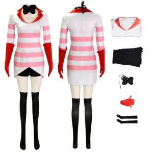 Hazbin Hotel Angel Dust Cosplay Suit Women Halloween Costume