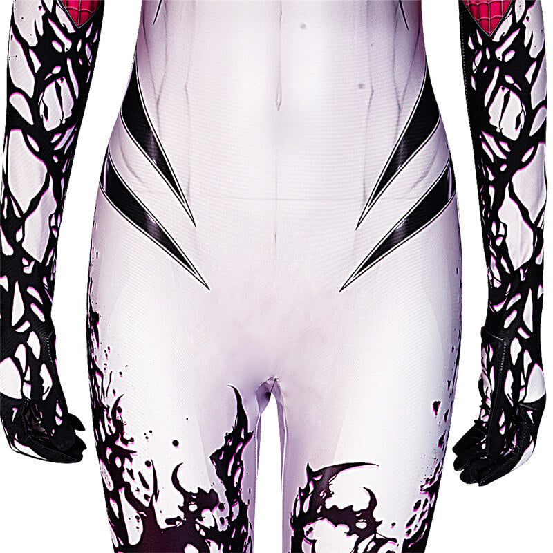 Anti Venom Gwen Stacy Cosplay Costume Spider-Gwen Venom Bodysuit - Image 15