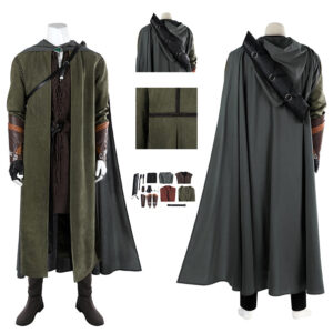 The Lord of the Ring The Two Towers Aragorn Cosplay Costume Suit Halloween Outfit