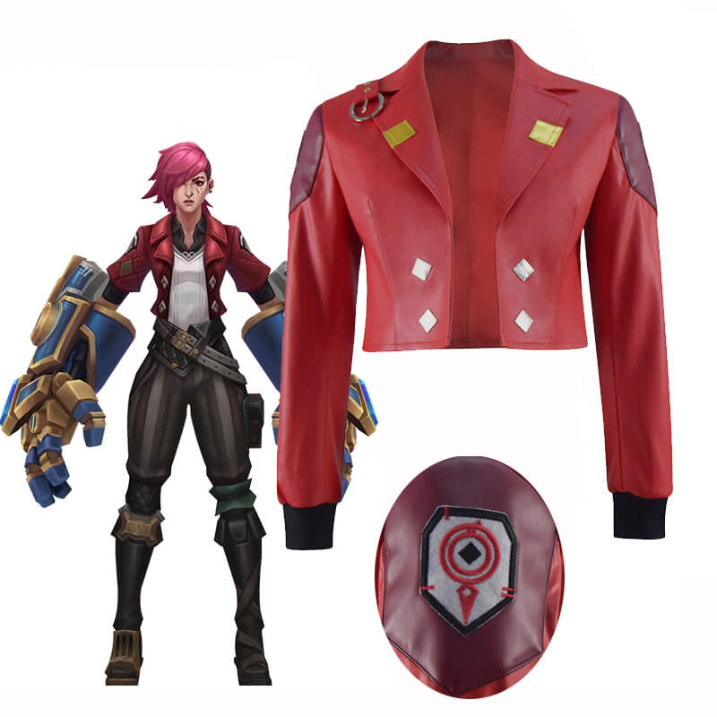 Arcane League of Legends Vi Jacket Costumes Cosplay Outfit for Women