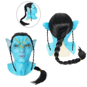 Avatar Jake Sully Wig Avatar 2 Latex Mask Halloween Mask Party Prop