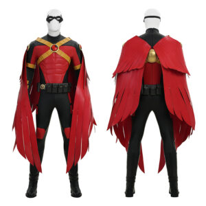 Robin War Red Robin Tim Drake Cosplay Costume Halloween Outfit