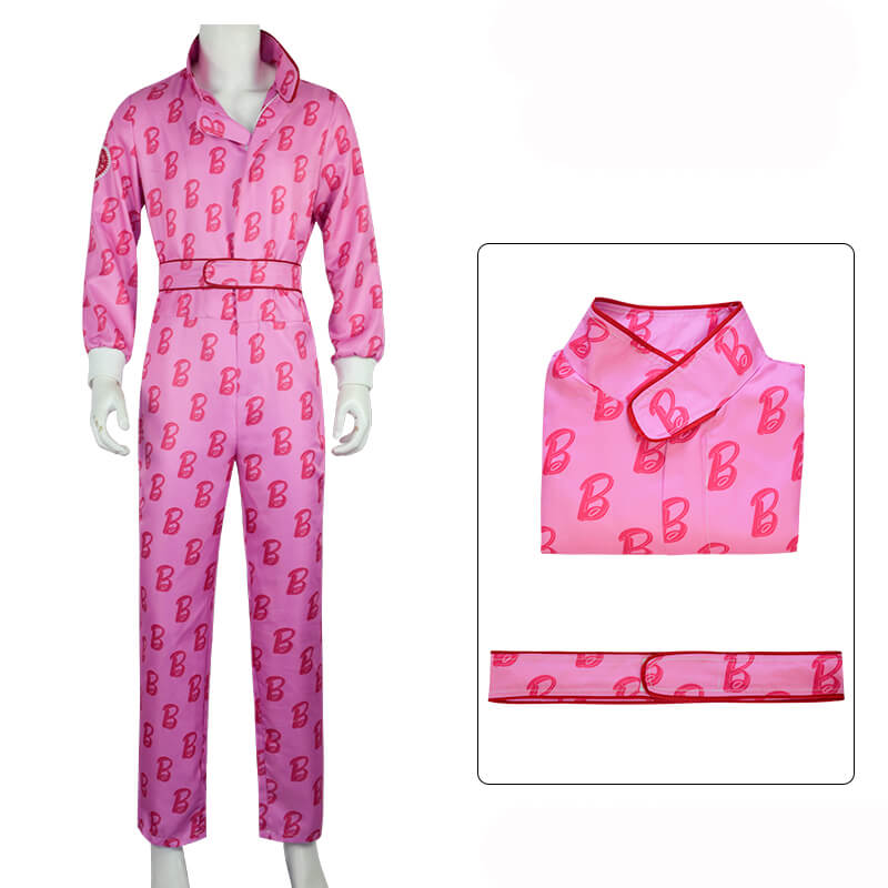 Ryan Gosling Pink Tracksuit 2023 Movie Ken Outfit Jumpsuit