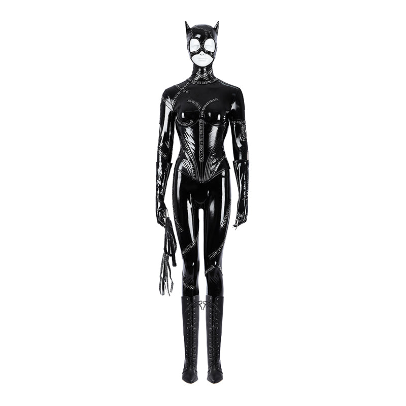Batman Returns Catwomen Cosplay Costume Dark Jumpsuit Halloween Who Cosplay - Image 2