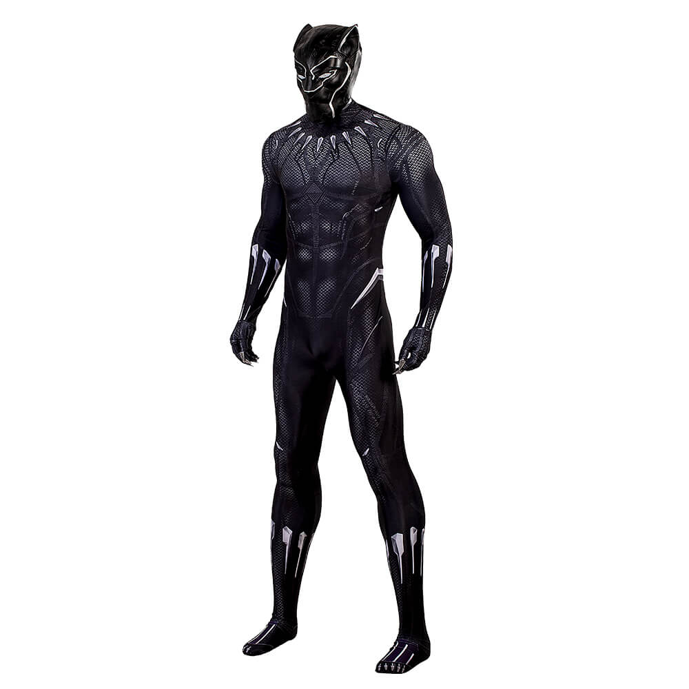 Black Panther Suit Cosplay T'Challa Bodysuit Cosplay Superhero Jumpsuit with Mask - Image 4