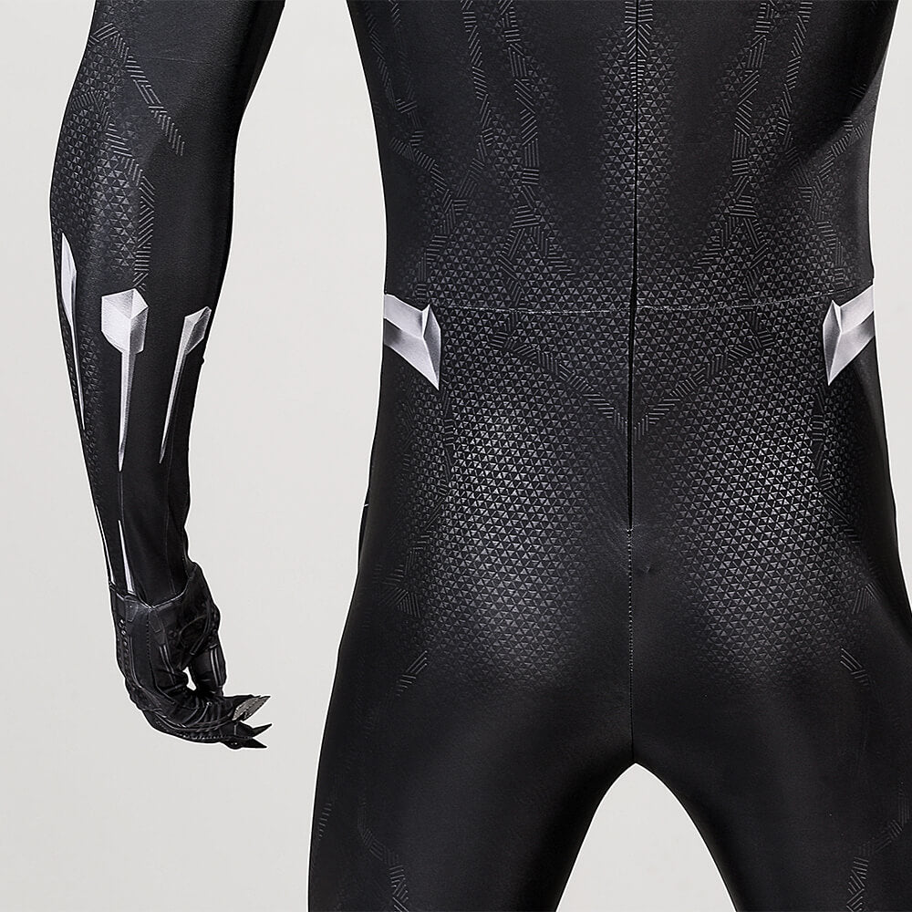 Black Panther Suit Cosplay T'Challa Bodysuit Cosplay Superhero Jumpsuit with Mask - Image 8