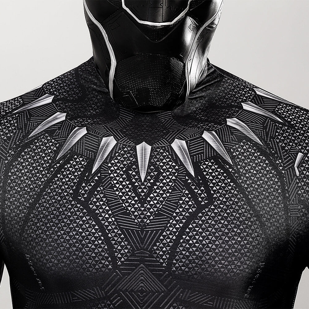 Black Panther Suit Cosplay T'Challa Bodysuit Cosplay Superhero Jumpsuit with Mask - Image 7