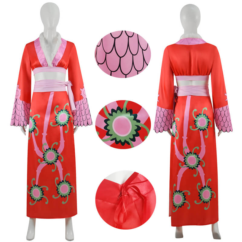 Boa Hancock Cheongsam Dress Anime One Piece Dress Halloween Outfit