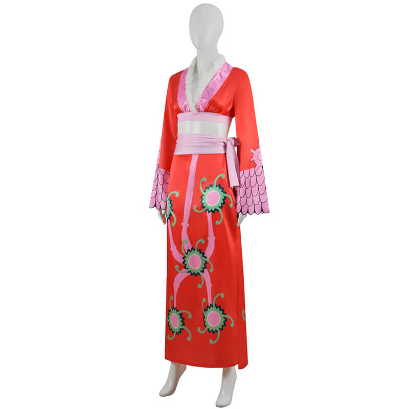 Boa Hancock Cheongsam Dress Anime One Piece Dress Halloween Outfit - Image 4