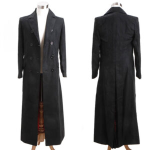 Captain Jack Harkness Trench Coat Doctor Who Black Wool Coat Jacket