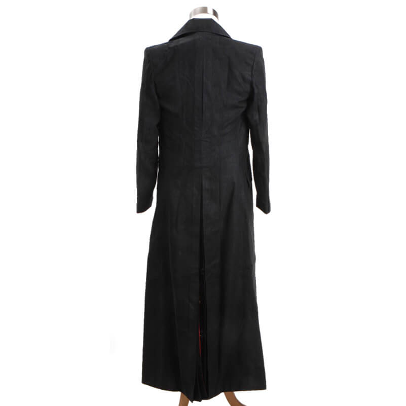 Captain Jack Harkness Trench Coat Doctor Who Black Wool Coat Jacket - Image 4