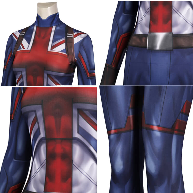Carter Bodysuit What If Jumpsuit Peggy Carter Captain Carter Onesies Cosplay Costumes - Image 6