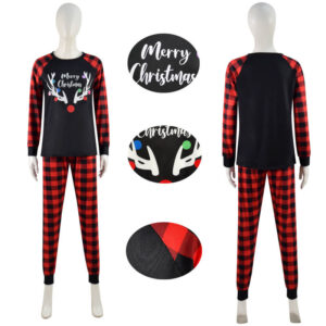 Christmas Family Pajamas Set Red Plaid Christmas Pajamas for Women