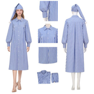 Christmas Carol Blue Striped Costume Christmas Costume Suit Who Cosplay Suit Adult Tennant Outfit