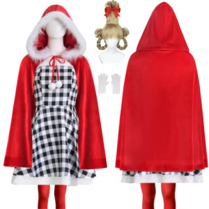 Adults Cindy Lou Who Costume Whoville Cindy Lou Who Dress with Wig