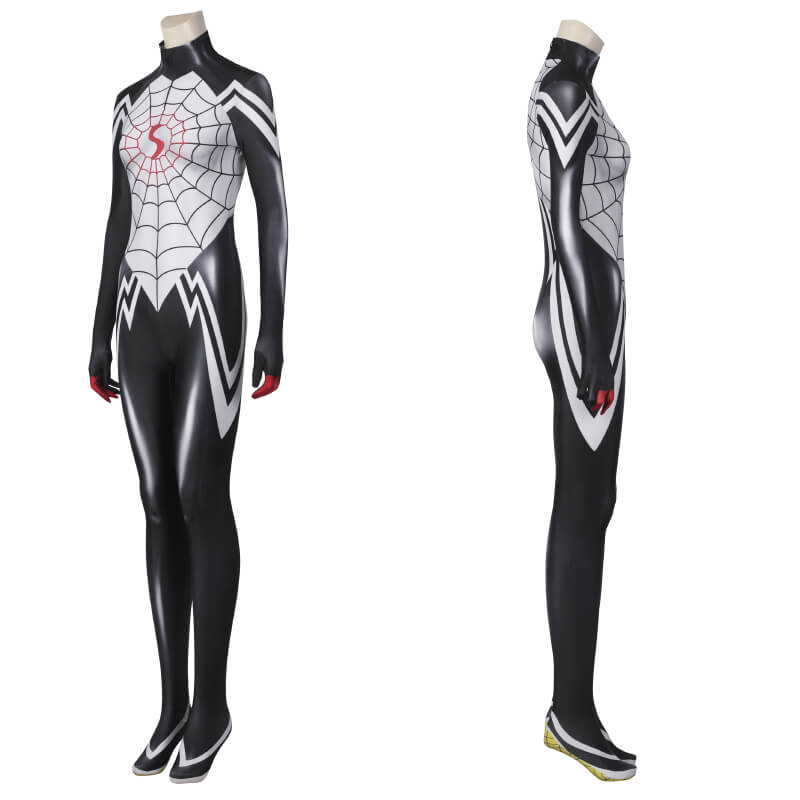 Cindy Moon Silk Costume Spider-Man Bodysuit Cosplay Jumpsuit for Women Halloween Carnival Suit - Image 4