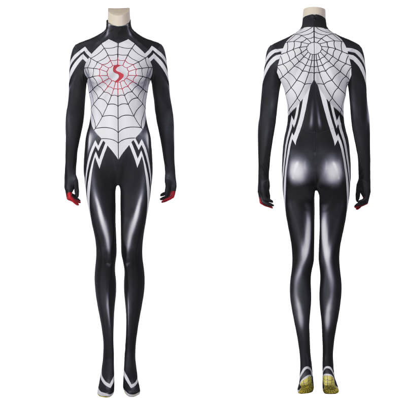 Cindy Moon Silk Costume Spider-Man Bodysuit Cosplay Jumpsuit for Women Halloween Carnival Suit - Image 3