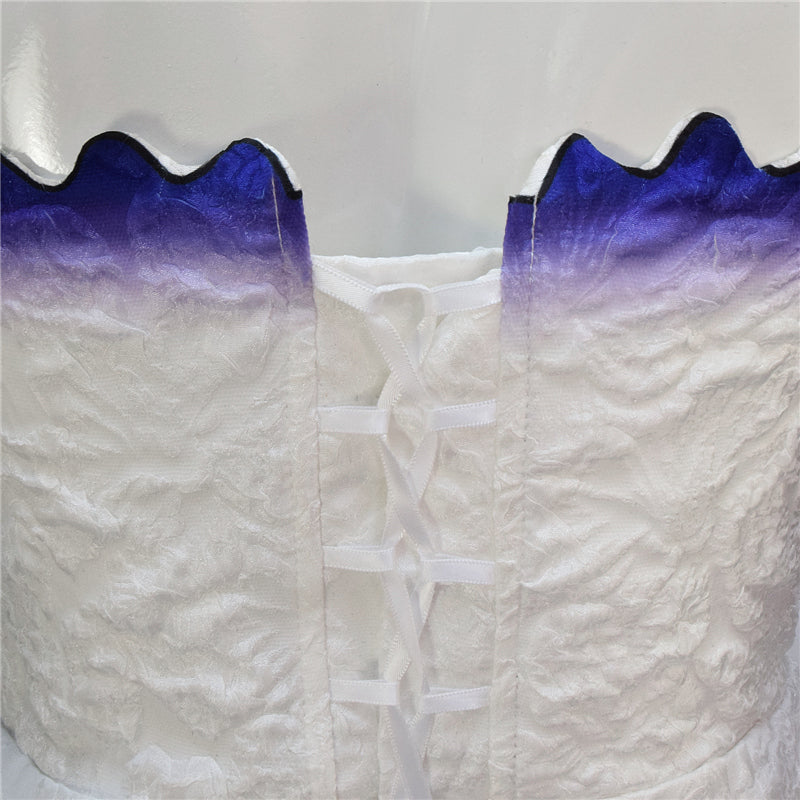 Corpse Bride Wedding Dress Corpse Bride Emily White Cosplay Costume Halloween Carnival Suit - Image 10
