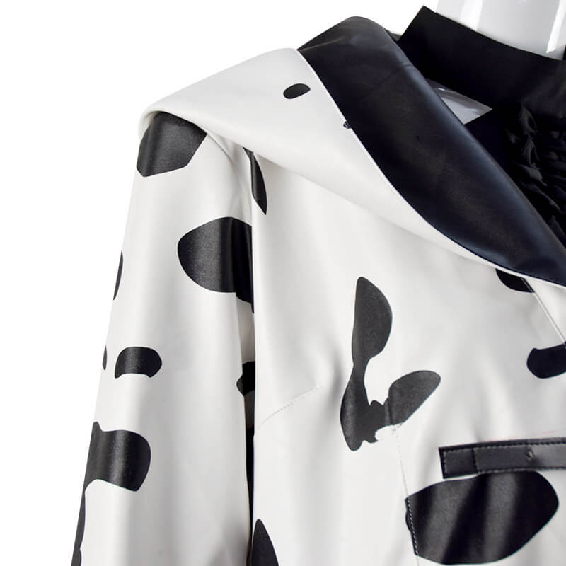 2021 Cruella Dalmatian Coat Costume Cruela Devil Halloween Costumes Ideas - Image 11