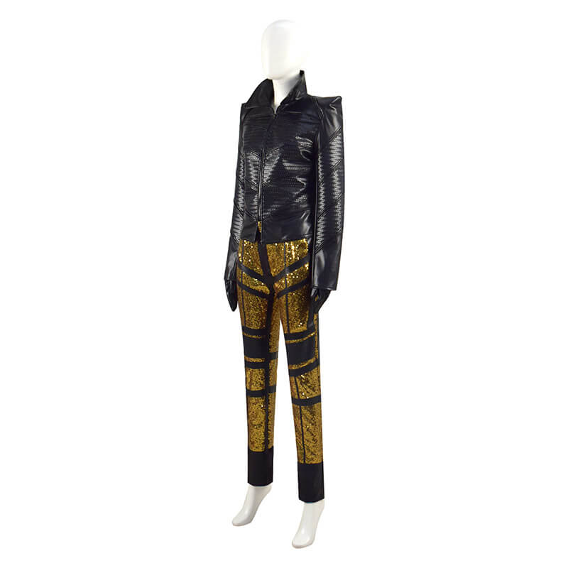 Cruella Black Leather Jacket 2021 Cruella de Vil Halloween Carnival Suit Cosplay Costumes - Image 2