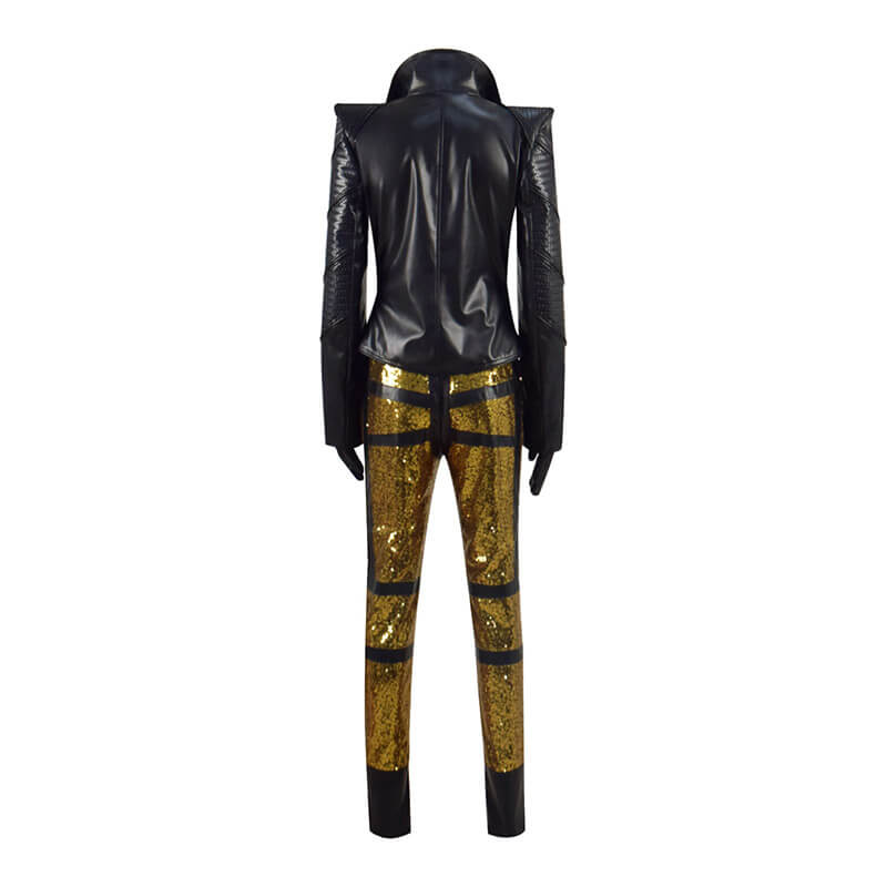 Cruella Black Leather Jacket 2021 Cruella de Vil Halloween Carnival Suit Cosplay Costumes - Image 4
