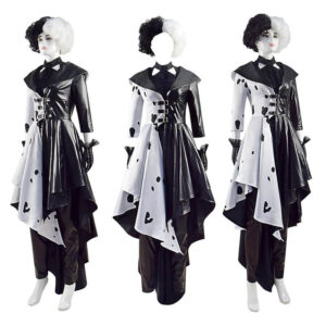2021 Cruella Dalmatian Coat Costume Cruela Devil Halloween Costumes Ideas