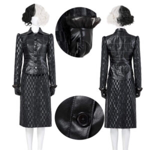 Cruella 2021 Cosplay Cruella De Vil Costumes Halloween Cruella Devil Uniform Suit