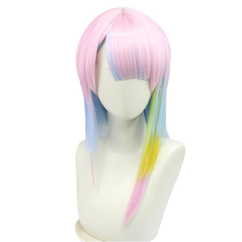 Cyberpunk Wig Cyberpunk Edgerunners Lucy Cosplay Wigs Anime Girls Gradient Color Hair Halloween Props - Image 2