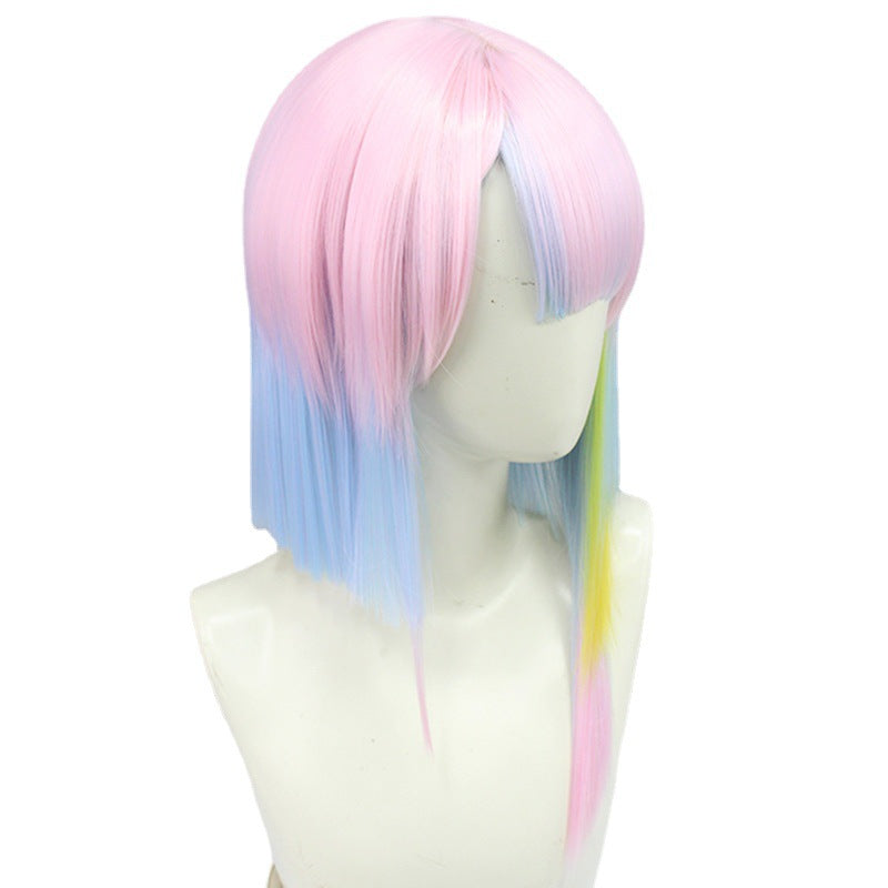 Cyberpunk Wig Cyberpunk Edgerunners Lucy Cosplay Wigs Anime Girls Gradient Color Hair Halloween Props - Image 3
