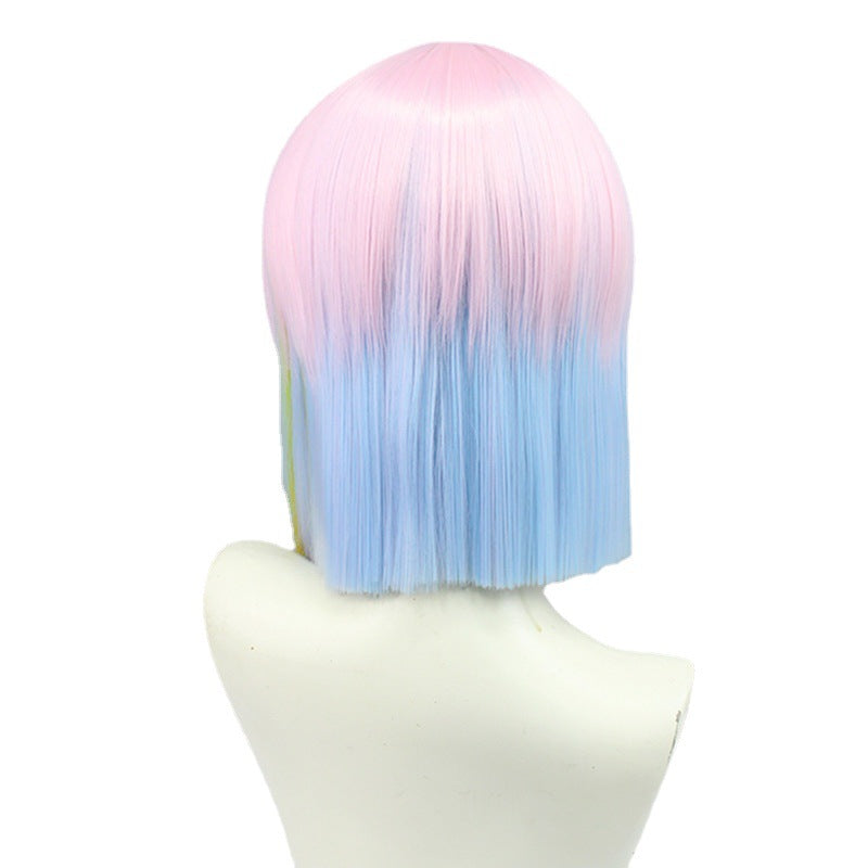 Cyberpunk Wig Cyberpunk Edgerunners Lucy Cosplay Wigs Anime Girls Gradient Color Hair Halloween Props - Image 4