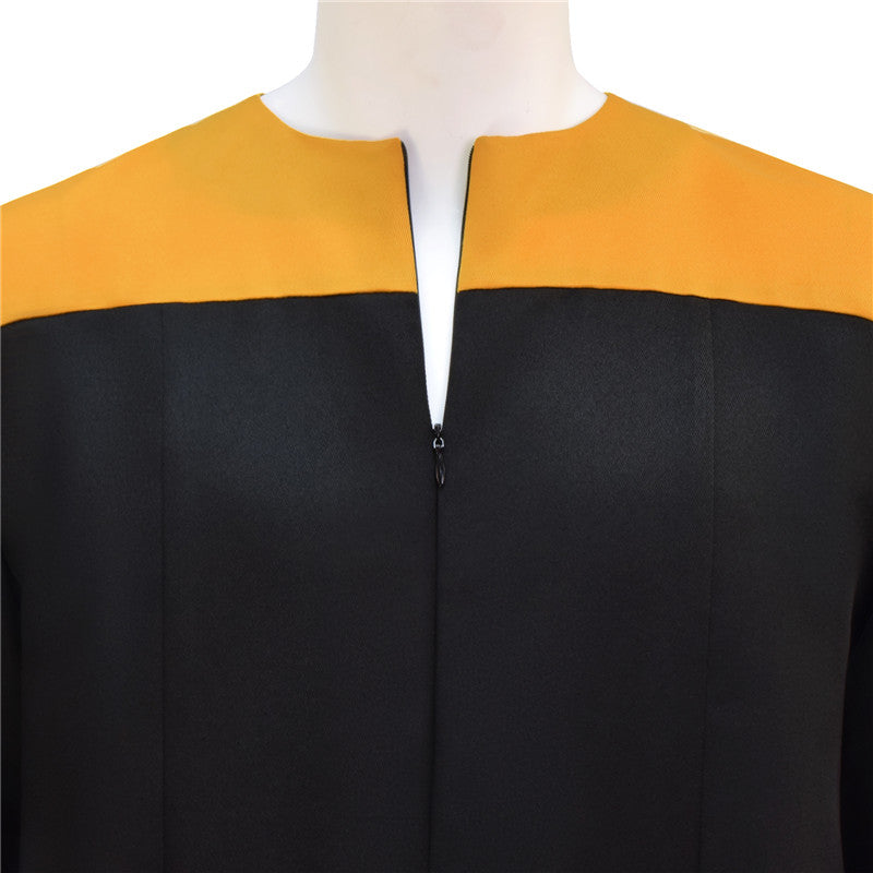 DS9 Uniform Jumpsuit Yellow Star Deep Space Nine Duty Cosplay Jumpsuit - Image 5