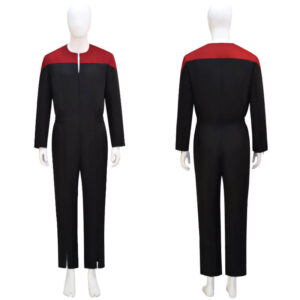 DS9 Red Jumpsuit Star Trek Deep Space Nine Duty Red Cosplay Uniform Jumpsuit