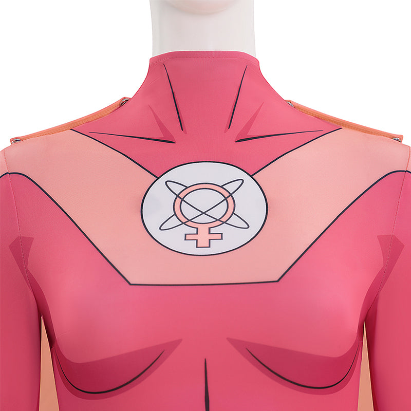 Invincible Atom Eve Cosplay Costume Halloween Pink Jumpsuit - Image 12