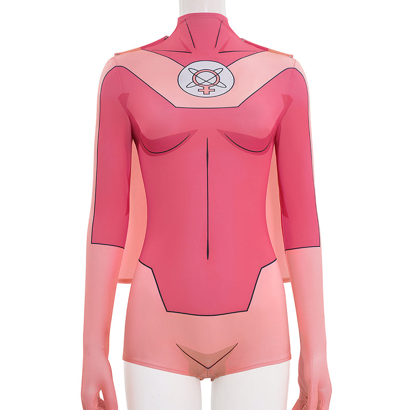 Invincible Atom Eve Cosplay Costume Halloween Pink Jumpsuit - Image 10