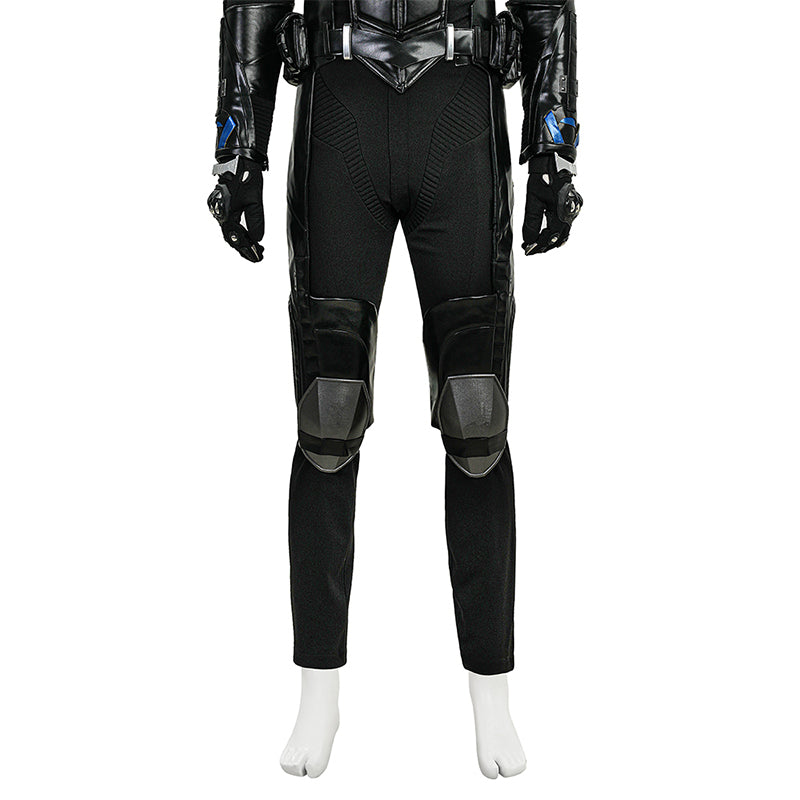 Nightwing Cosplay Arkham Knight Nightwing Cosplay Costume Nightwing Black Leather Suit - Image 38
