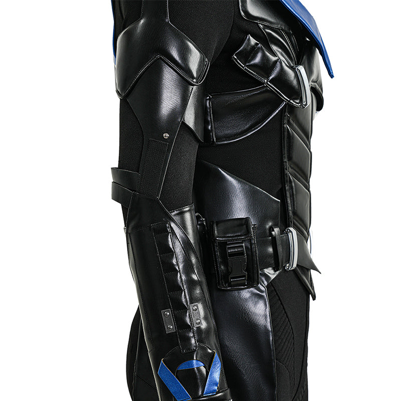 Nightwing Cosplay Arkham Knight Nightwing Cosplay Costume Nightwing Black Leather Suit - Image 27