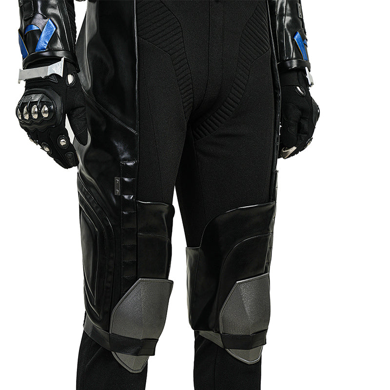 Nightwing Cosplay Arkham Knight Nightwing Cosplay Costume Nightwing Black Leather Suit - Image 40