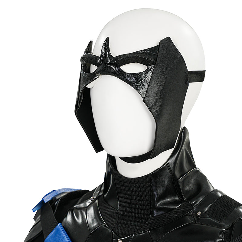 Nightwing Cosplay Arkham Knight Nightwing Cosplay Costume Nightwing Black Leather Suit - Image 14
