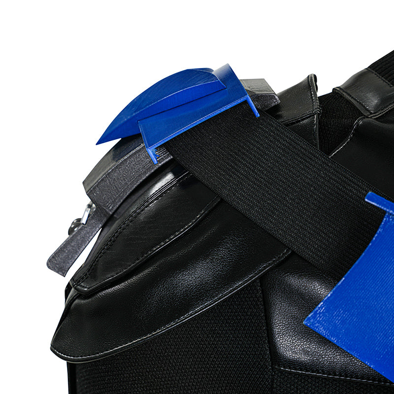 Nightwing Cosplay Arkham Knight Nightwing Cosplay Costume Nightwing Black Leather Suit - Image 37