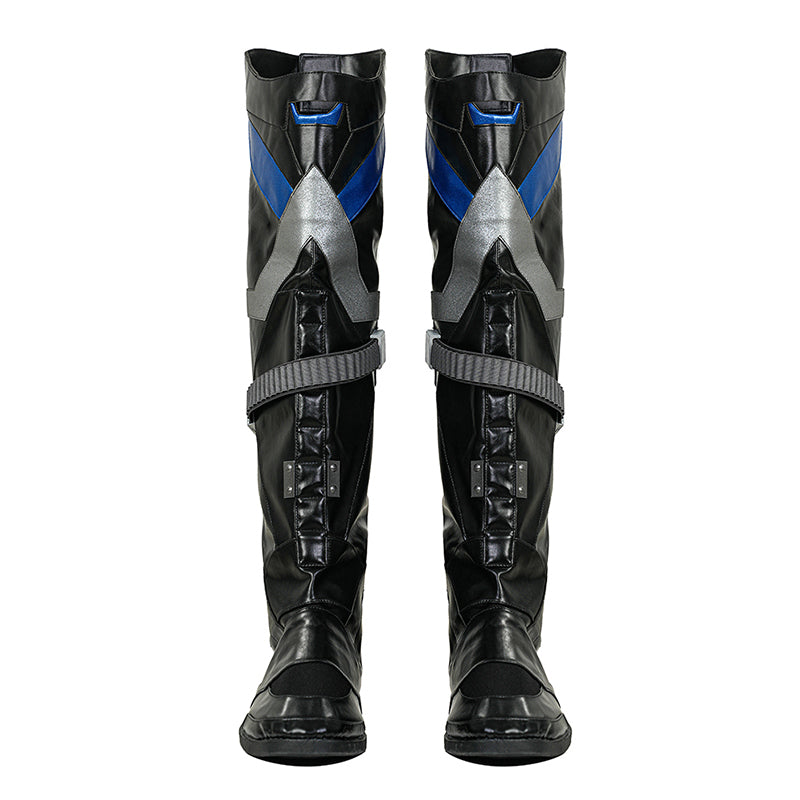 Nightwing Cosplay Arkham Knight Nightwing Cosplay Costume Nightwing Black Leather Suit - Image 41
