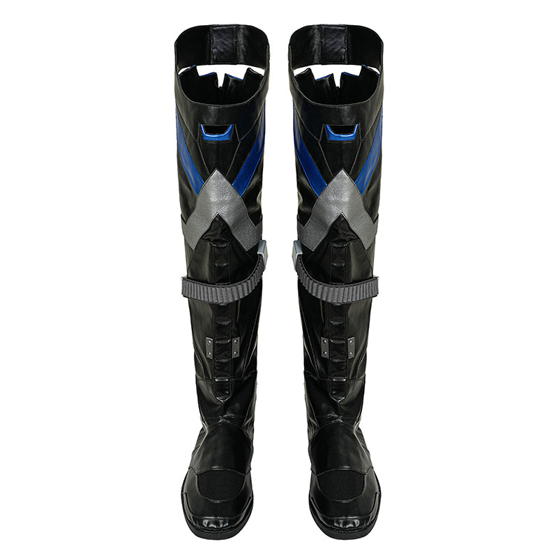 Nightwing Cosplay Arkham Knight Nightwing Cosplay Costume Nightwing Black Leather Suit - Image 42