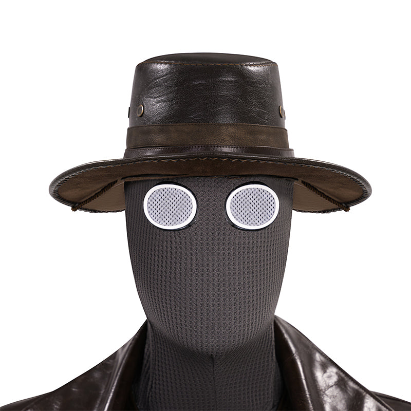 Spider Man Noir Cosplay Costume Brown Leather Halloween Outfit - Image 14