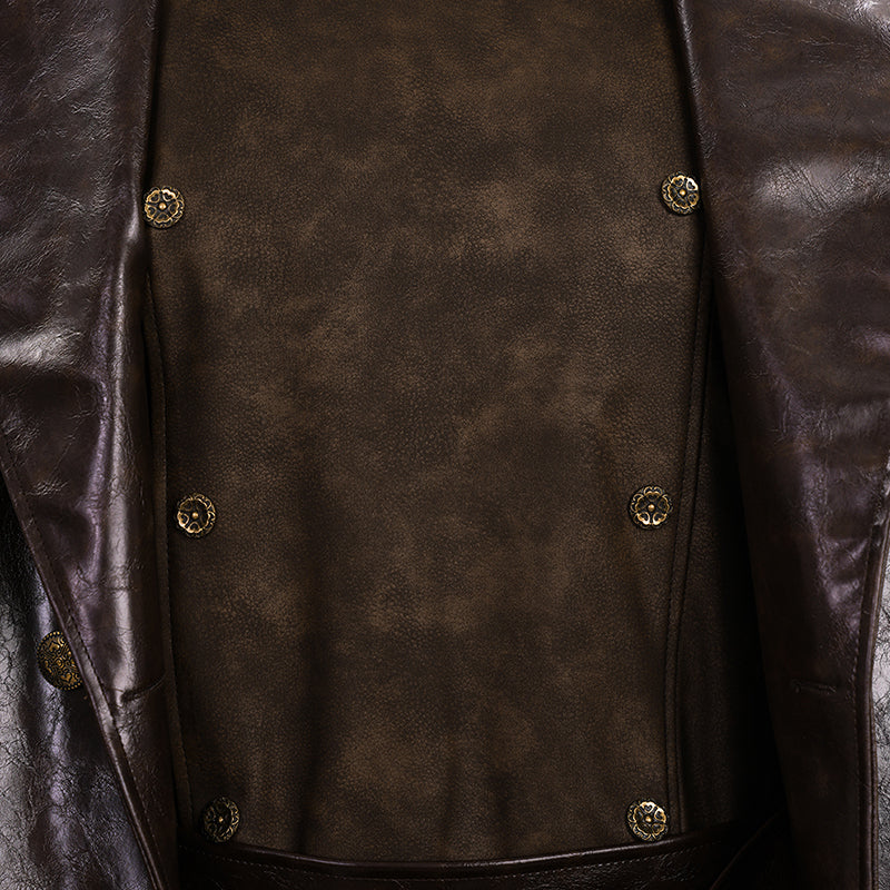 Spider Man Noir Cosplay Costume Brown Leather Halloween Outfit - Image 17