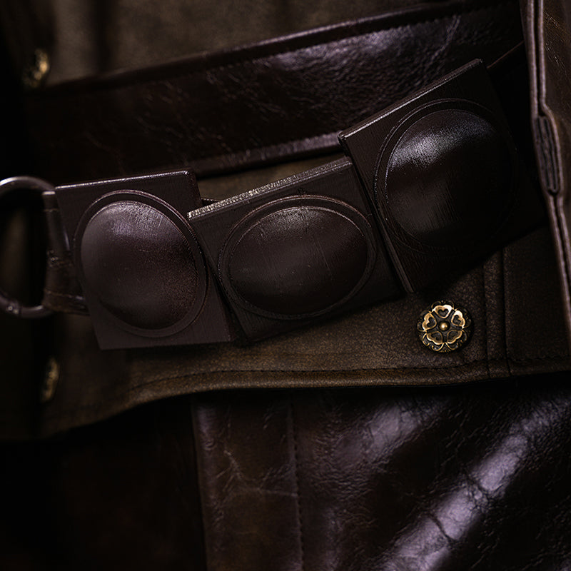Spider Man Noir Cosplay Costume Brown Leather Halloween Outfit - Image 27
