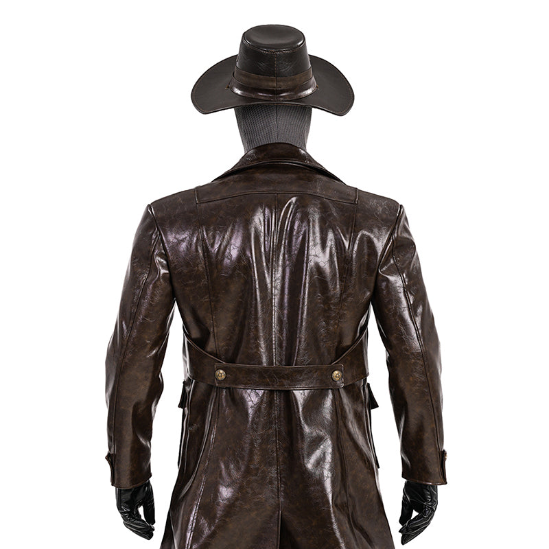 Spider Man Noir Cosplay Costume Brown Leather Halloween Outfit - Image 28