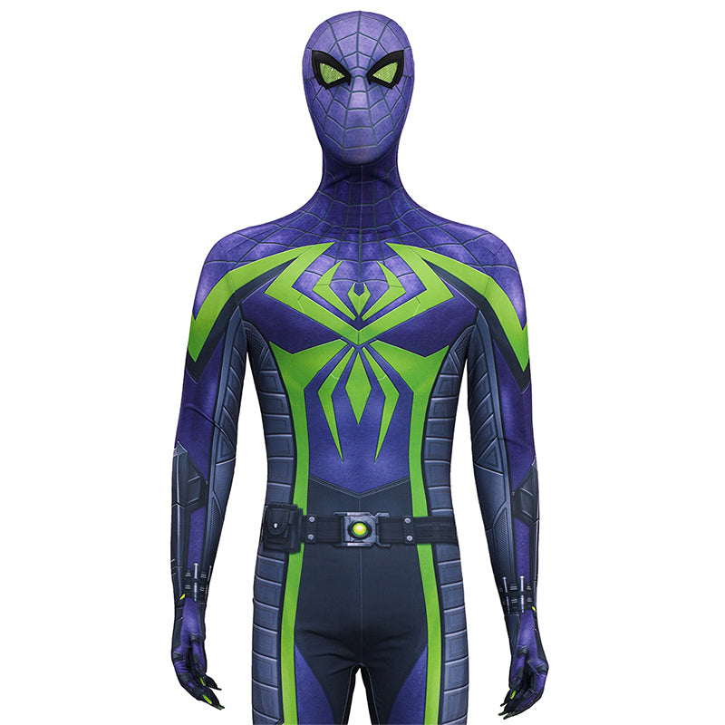Spider-Man 2 Miles Morales Cosplay Costume Purple Reign Suit Jumpsuit - Image 7