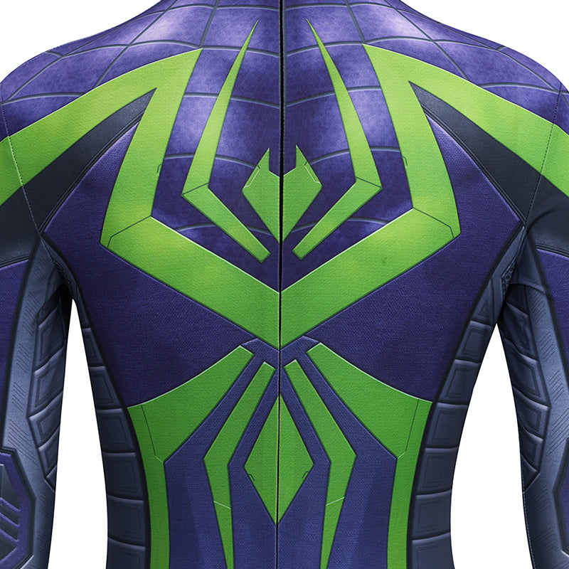 Spider-Man 2 Miles Morales Cosplay Costume Purple Reign Suit Jumpsuit - Image 14