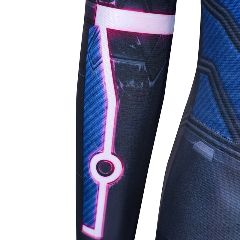 Split Fiction Mio Cosplay Costume Purple Jumpsuit Halloween Outfit - Image 9